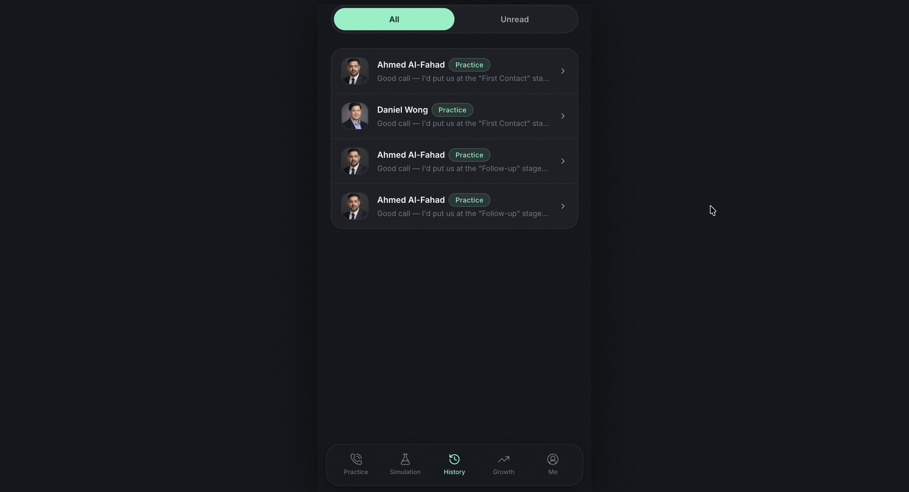 AURA / DealTalk: AI Sales Voice Practice — screenshot 5